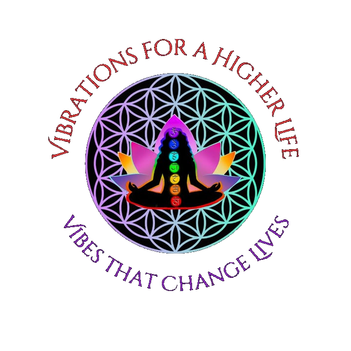 Vibrations for a Higher Life — Flower of Life logo
